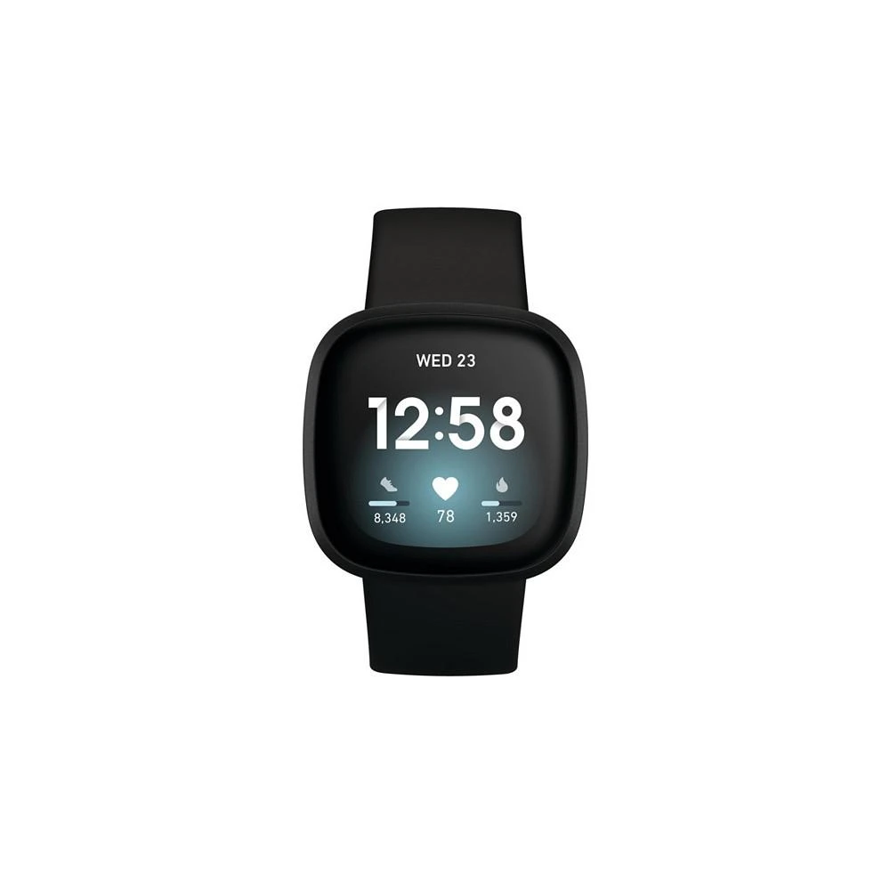 商品Fitbit|Versa 3 Black Strap Smart Watch 39mm,价格¥1496,第2张图片详细描述