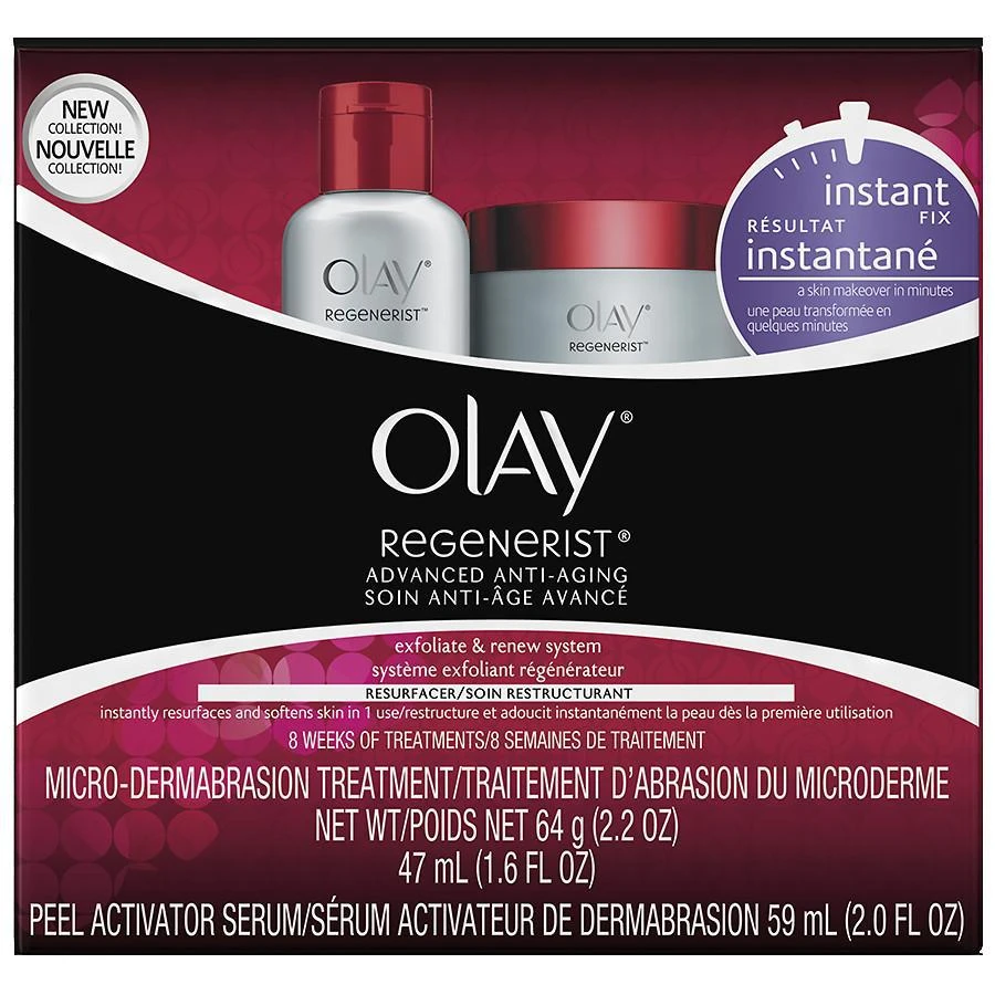 商品Olay|Olay Regenerist Instant Fix Exfoliate & Renew Treatment System,价格¥266,第1张图片