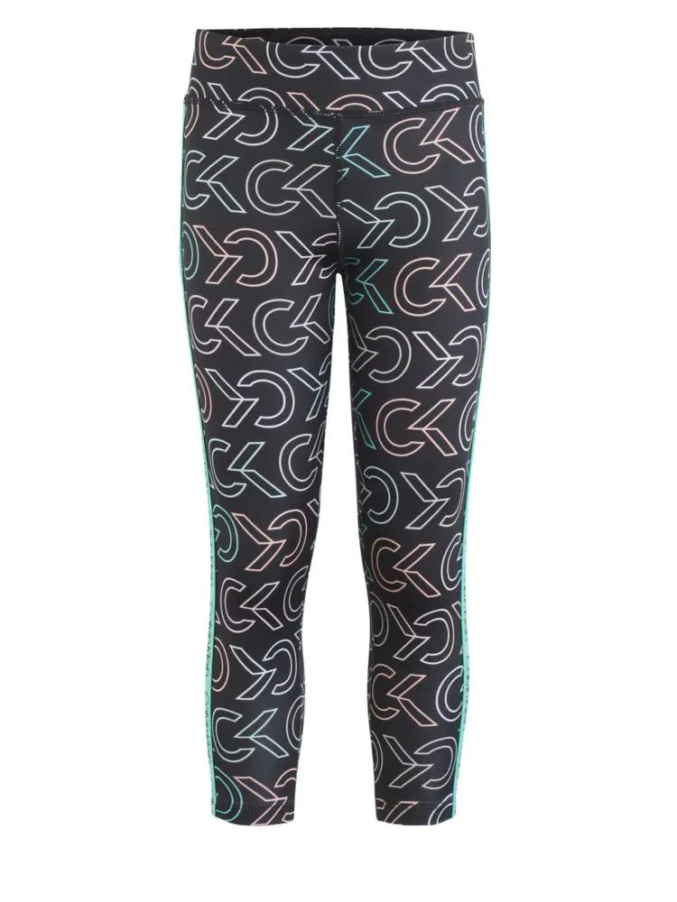 商品Calvin Klein|Girl's Logo-Print Capri Leggings,价格¥67,第1张图片