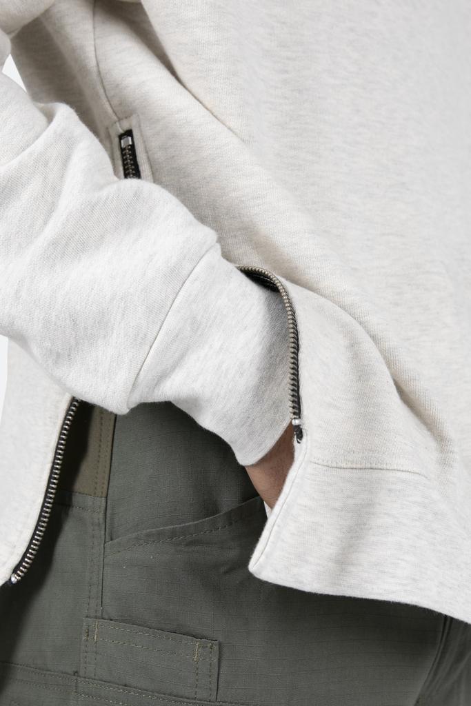 Side Zip Hoodie - Grey商品第7张图片规格展示