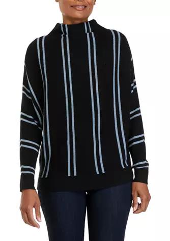 Women's Butter Yarn Striped Pullover Sweater商品第1张图片规格展示