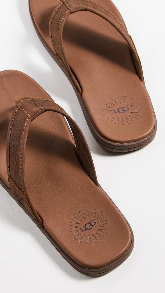 商品UGG|UGG Seaside Leather Flip Flops,价格¥598,第3张图片详细描述