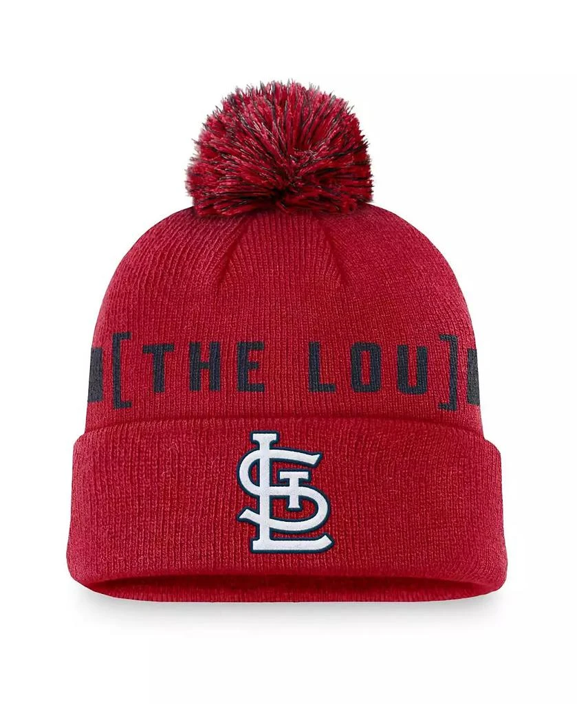 商品NIKE|Men's Red St. Louis Cardinals Hometown Peak Cuffed Knit Hat with Pom,价格¥253,第1张图片