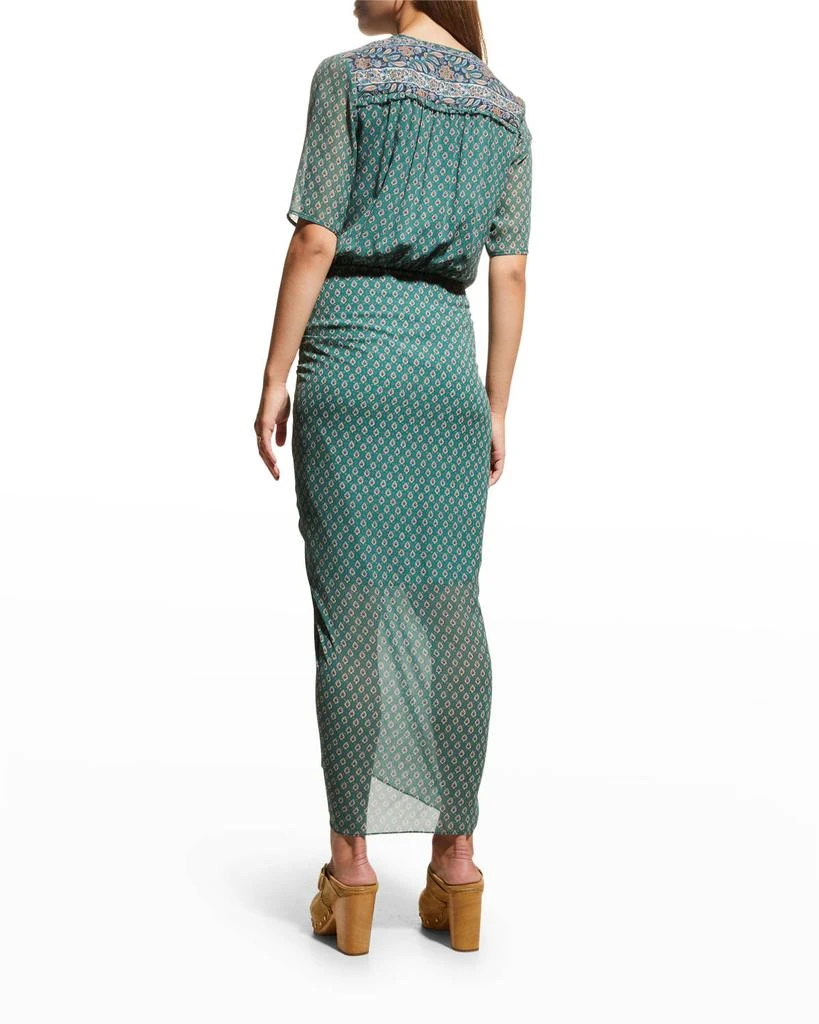 商品VERONICA BEARD|Mariposa Paisley Ruched Surplus Maxi Dress,价格¥5390,第4张图片详细描述