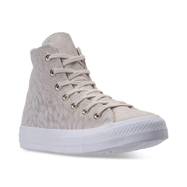 商品Converse|Women's Chuck Taylor Hi Shimmer Casual Sneakers from Finish Line,价格¥195,第1张图片