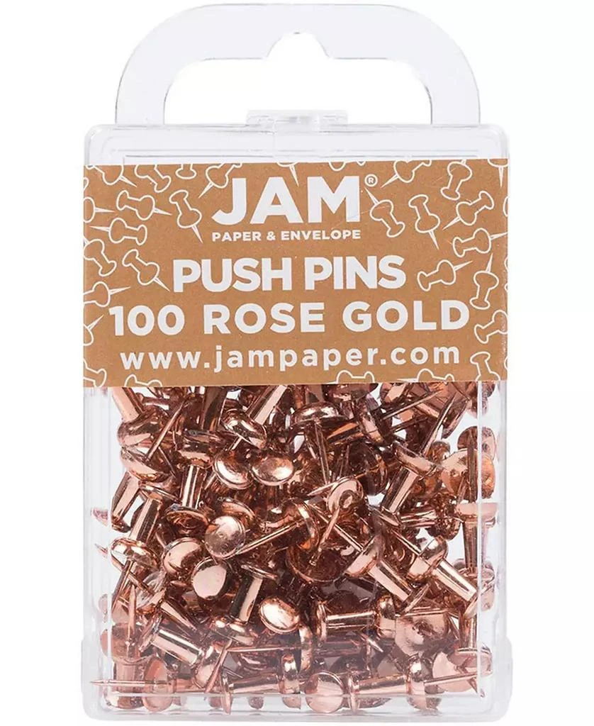 商品JAM Paper|Colorful Push Pins - Pushpins - 100 Per Pack,价格¥82,第1张图片