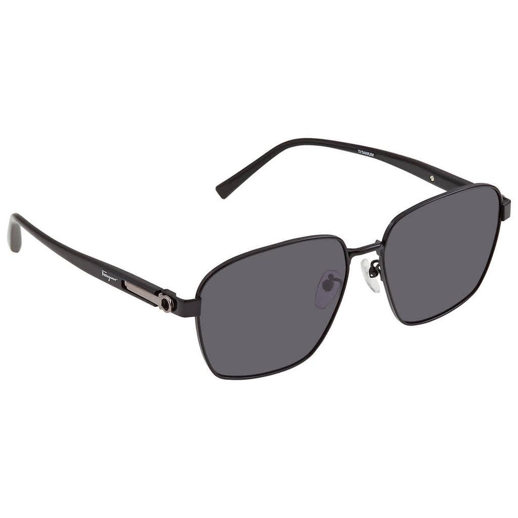 商品Salvatore Ferragamo|Dark Grey Square Men's Sunglasses SF502SA 001 61,价格¥566,第1张图片