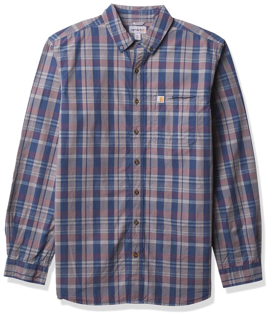 商品Carhartt|Men's Petite Relaxed Fit Cotton Long-Sleeve Plaid Shirt,价格¥280,第1张图片