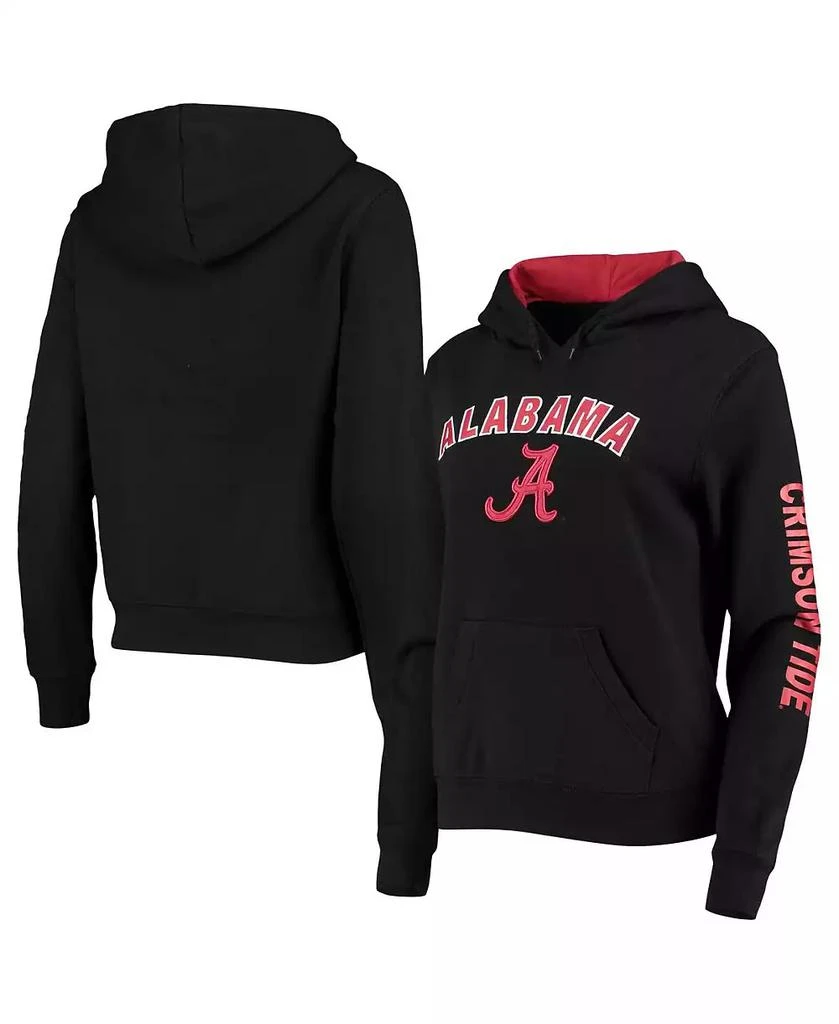 商品Colosseum|Women's Black Alabama Crimson Tide Loud and Proud Pullover Hoodie,价格¥248,第1张图片
