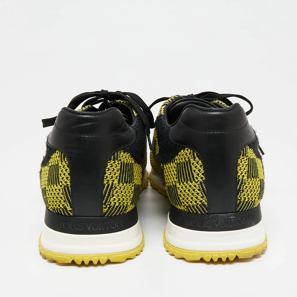 商品[二手商品] Louis Vuitton|Louis Vuitton Yellow/Black Cotton Knit And Leather Run Away Sneakers  Size 41.5,价格¥4826,第5张图片详细描述