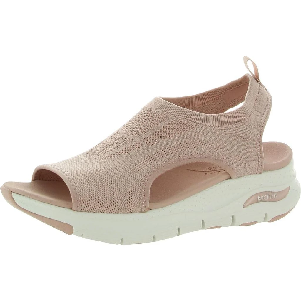 商品SKECHERS|Skechers Womens Arch Fit-City Catch Knit Slingback Wedge Sandals,价格¥427,第4张图片详细描述