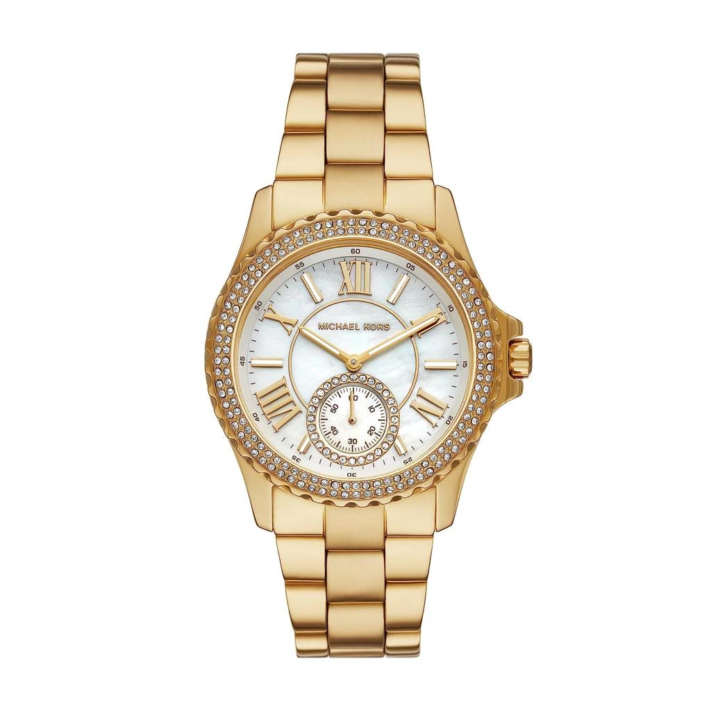 商品Michael Kors|MK7401 - Everest Three-Hand Gold-Tone Stainless Steel Watch,价格¥2056,第1张图片