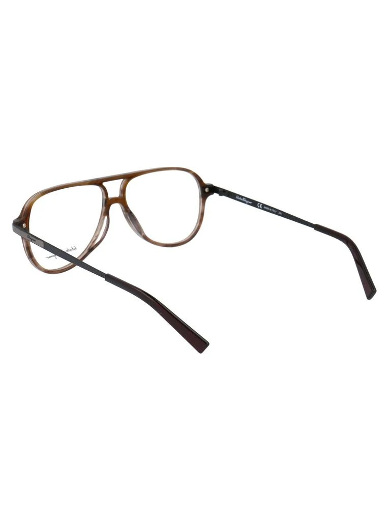 商品Salvatore Ferragamo|Salvatore Ferragamo Eyewear Aviator Frame Glasses,价格¥1753,第4张图片详细描述
