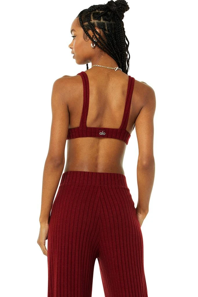 商品Alo|Ribbed Take Comfort Bra - Cranberry,价格¥387,第2张图片详细描述