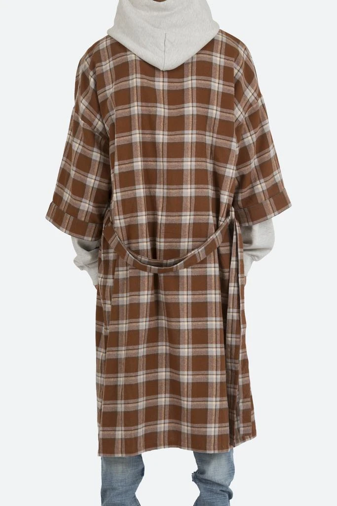 商品MNML|Plaid S/S Robe - Brown,价格¥211,第4张图片详细描述
