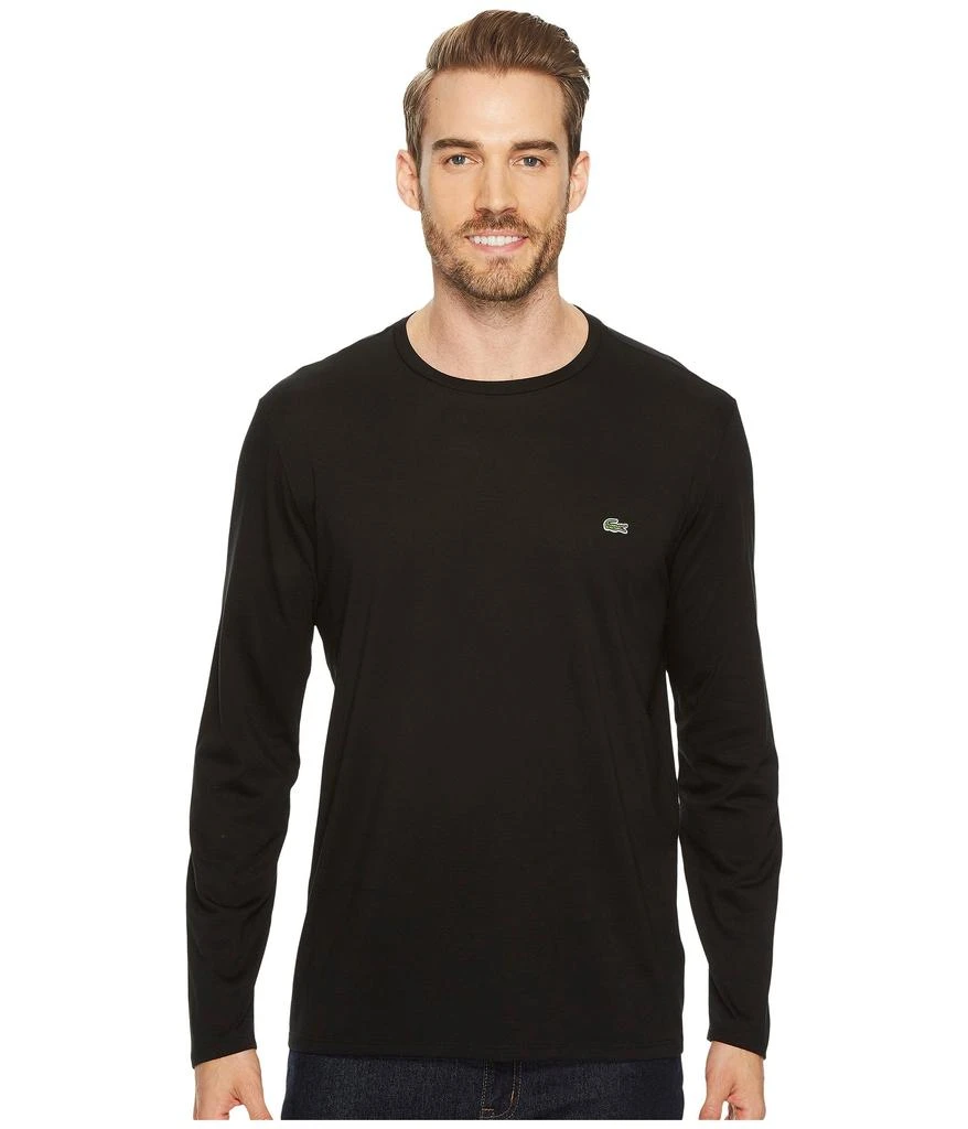 商品Lacoste|Long Sleeve Pima Jersey Crew Neck T-Shirt,价格¥315,第1张图片