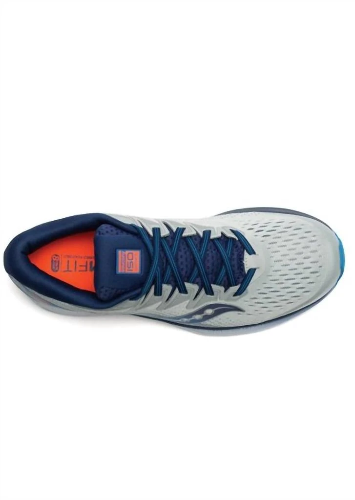 商品Saucony|Men'S Ride Iso Running Shoes - Medium in Grey/Blue,价格¥874,第2张图片详细描述