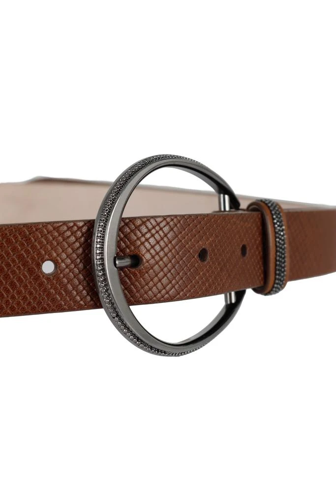 商品Brunello Cucinelli|Brunello cucinelli women's brown leather belt,价格¥5584,第2张图片详细描述