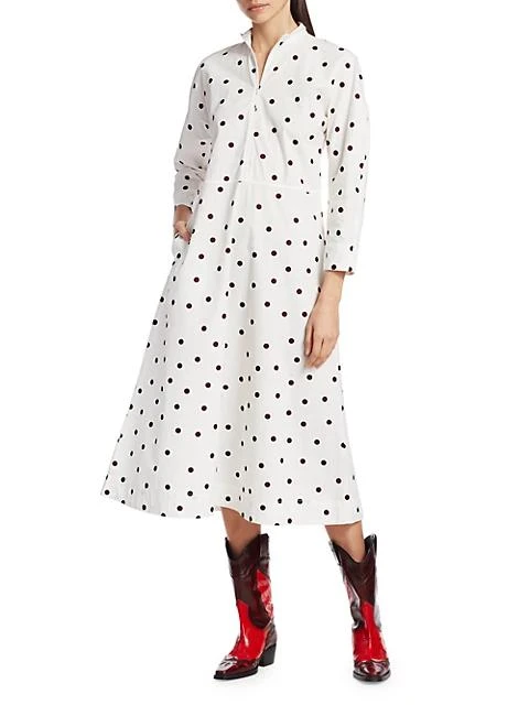 Polka Dot Poplin 迷你连衣裙 商品