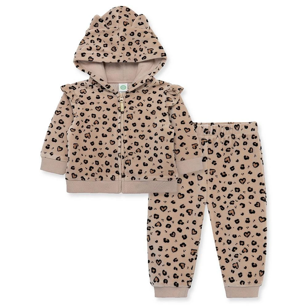 商品Little Me|Baby Girls Leopard Hoodie and Pant, 2 Piece Set,价格¥187,第3张图片详细描述