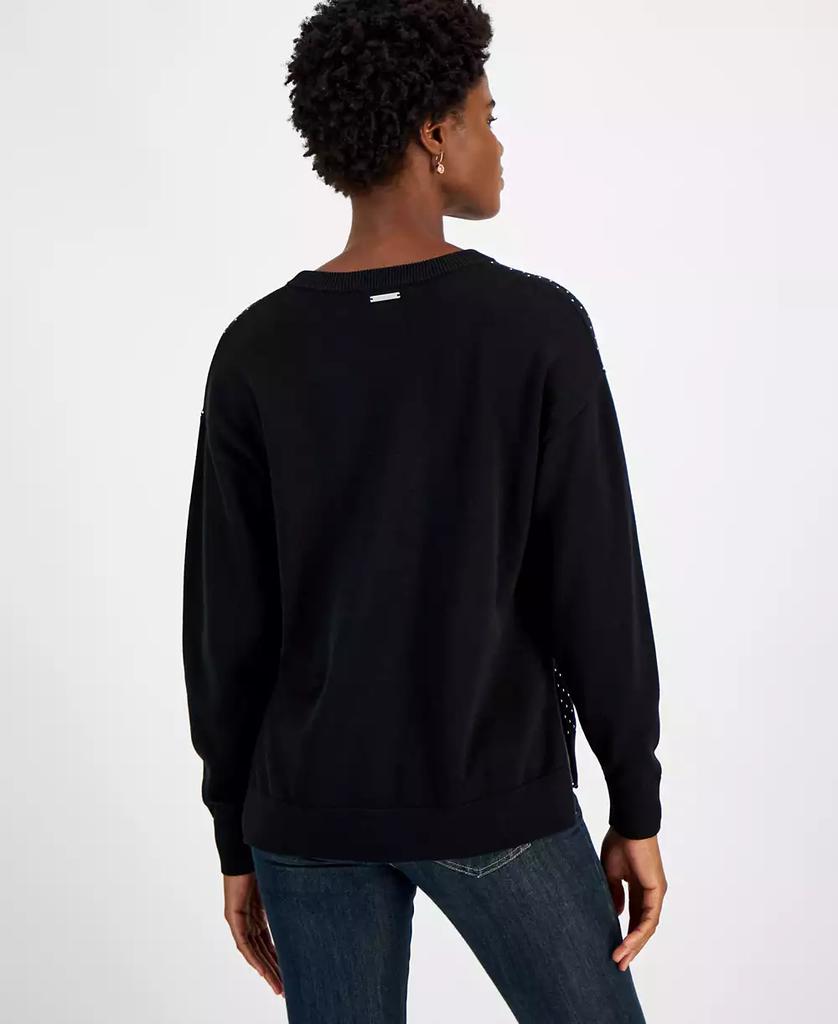 Michael Kors Women's Studded Crewneck Sweater - Sweaters