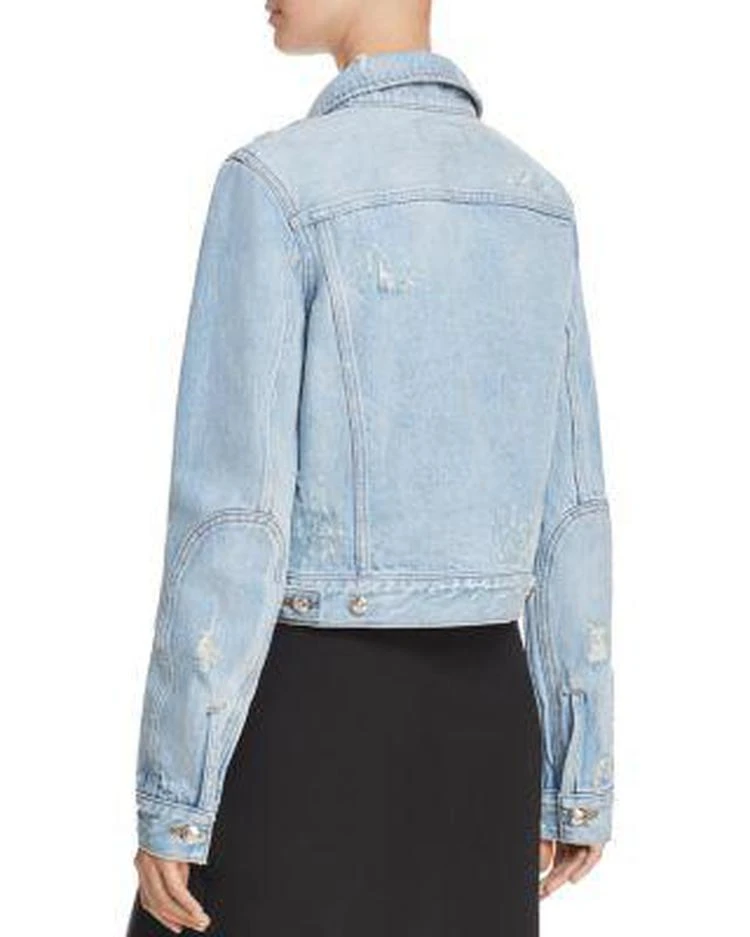 商品Derek Lam|Nico Distressed Denim Jacket in Super Light Wash Splash,价格¥896,第2张图片详细描述