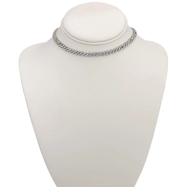 商品INC International|I.N.C. Silver-Tone Multi-Crystal Choker Necklace, Created for Macy's,价格¥112,第2张图片详细描述