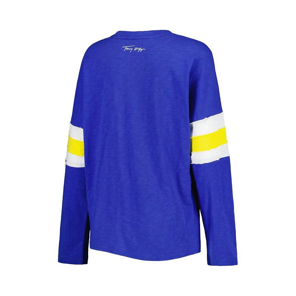商品Tommy Hilfiger|Women's Royal Los Angeles Rams Justine Long Sleeve Tunic T-shirt,价格¥413,第3张图片详细描述