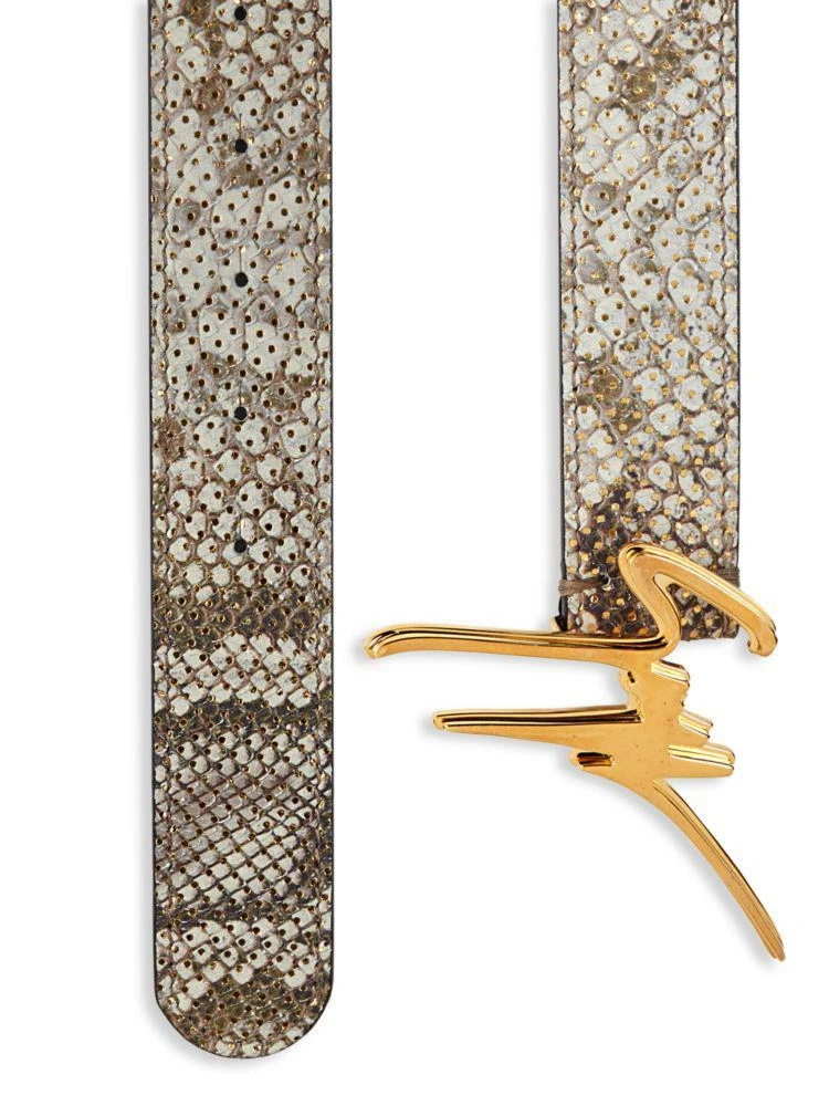 商品Giuseppe Zanotti|Signature Logo Leather Belt,价格¥1835,第2张图片详细描述