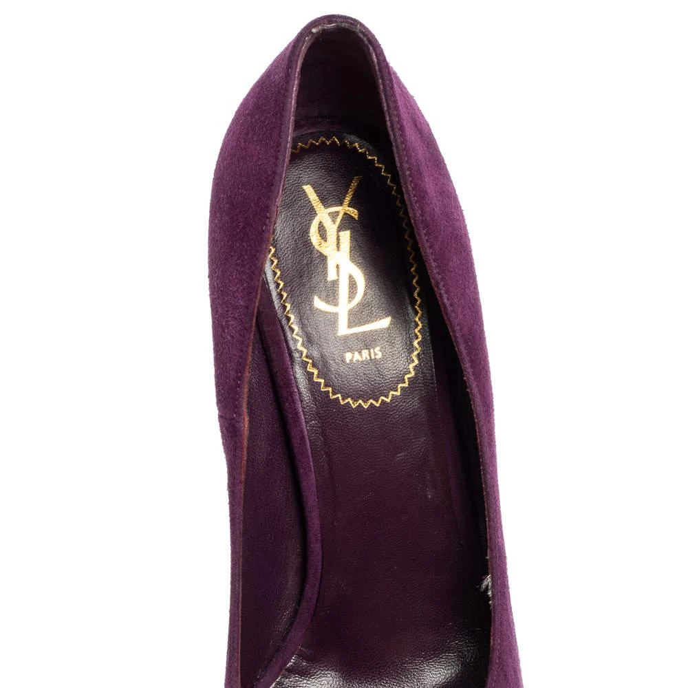Yves Saint Laurent Purple Suede Platform Pumps Size 40 商品