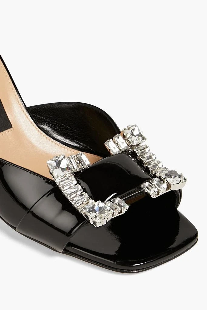 商品Sergio Rossi|Crystal-embellished patent-leather mules,价格¥3864,第4张图片详细描述