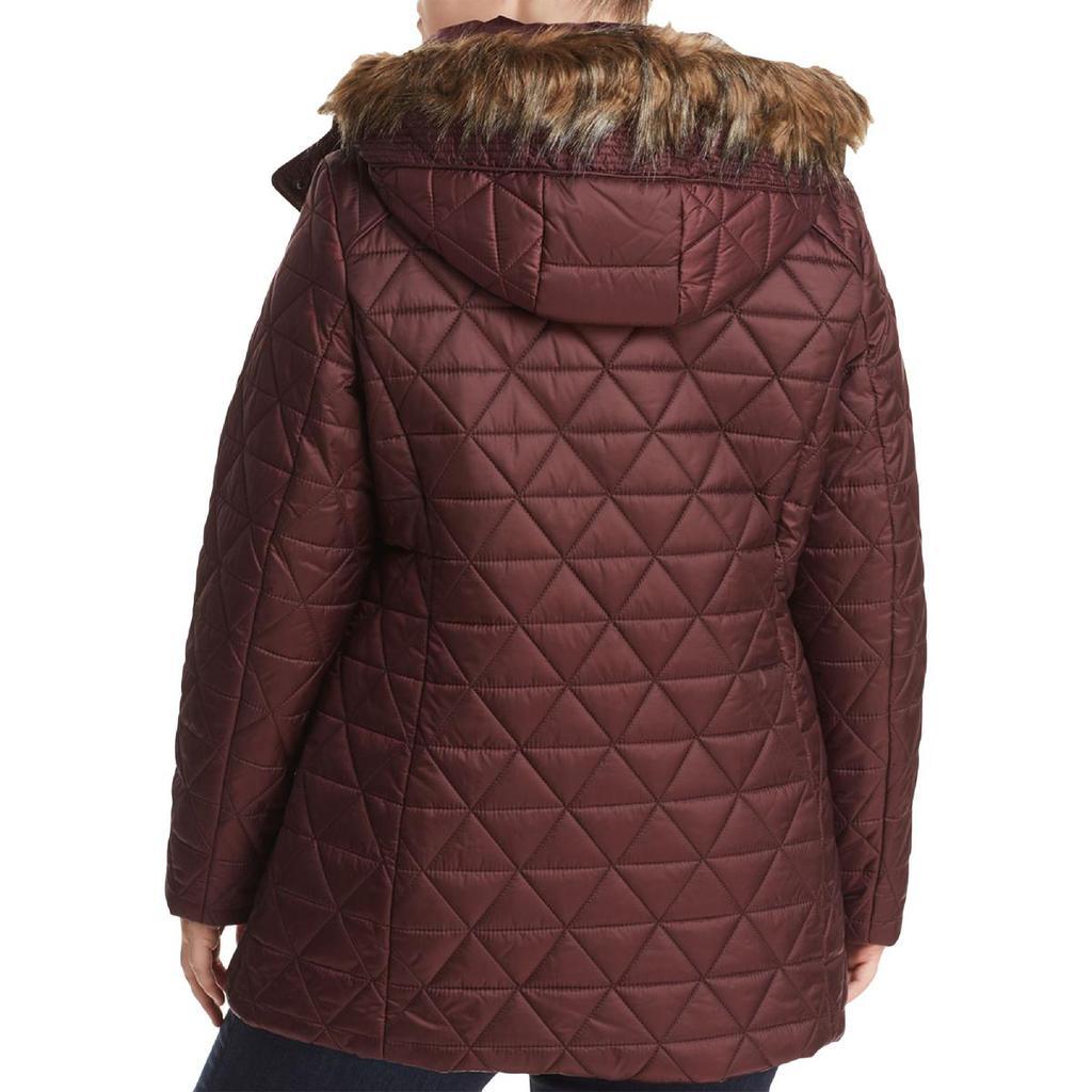 商品Marc New York by Andrew Marc|Marc New York by Andrew Marc Womens Plus Cypress Faux Fur Winter Puffer Coat,价格¥247-¥312,第7张图片详细描述