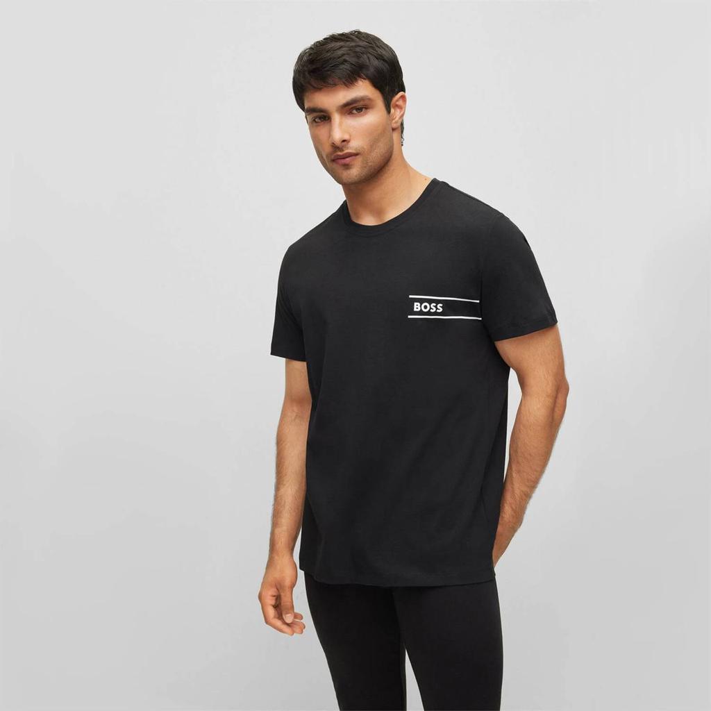 BOSS Bodywear Men's 24 Logo T-Shirt - Black商品第2张图片规格展示