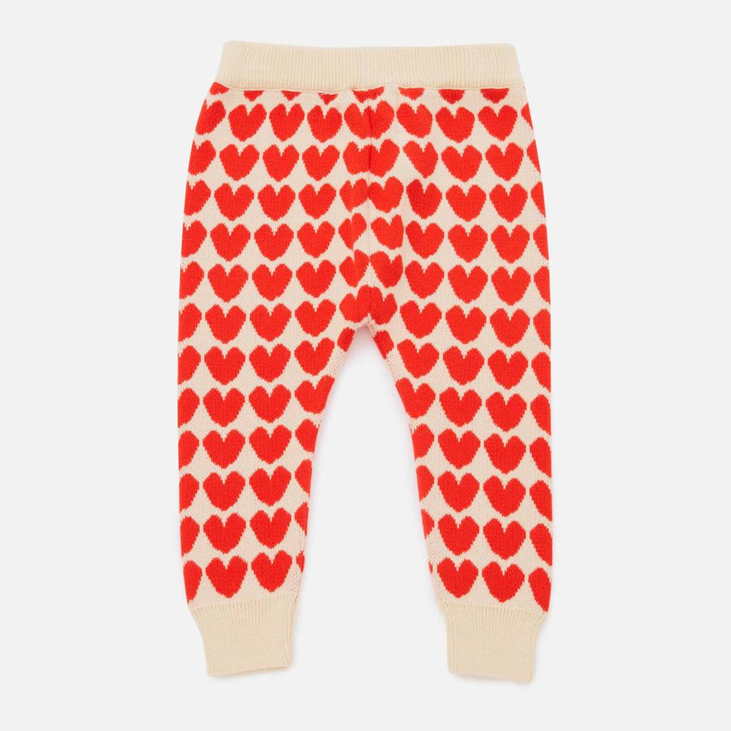 BoBo Choses Baby’s Knitted Heart Jacquard Cotton Trousers商品第2张图片规格展示