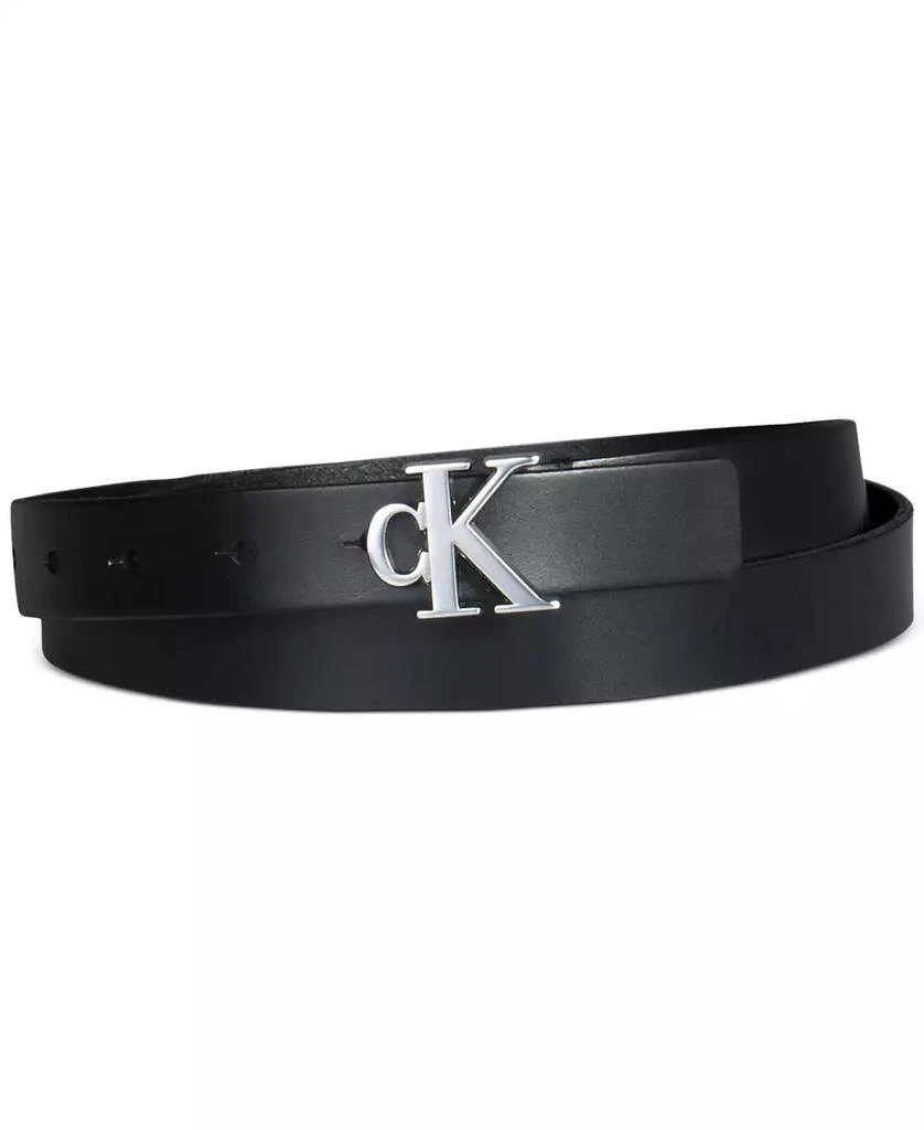 商品Calvin Klein|Women's CK Monogram Buckle Skinny Belt,价格¥171,第1张图片