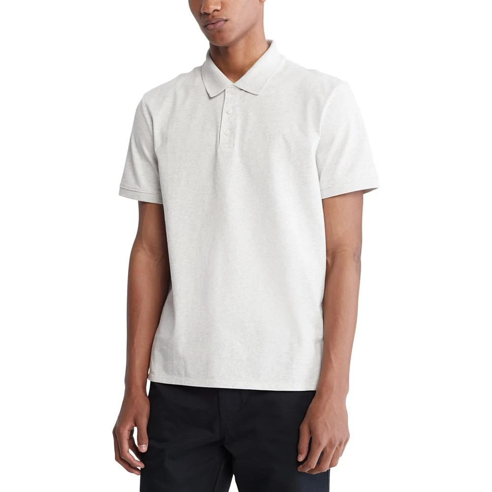 商品Calvin Klein|Men's Regular-Fit Smooth Cotton Monogram Logo Polo Shirt,价格¥182,第1张图片