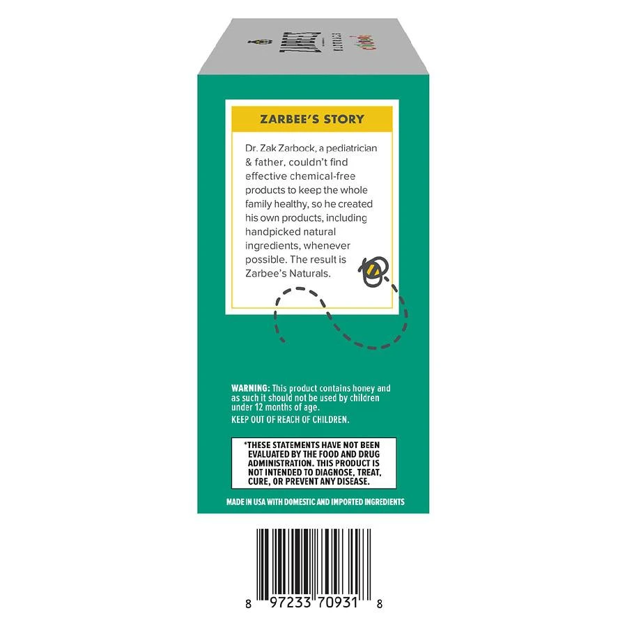 商品ZarBee's Naturals|Children's Cough Syrup + Mucus & Immune Natural Berry,价格¥145,第2张图片详细描述