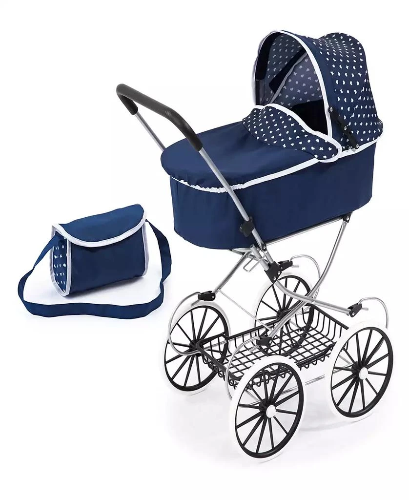 商品Bayer Design|Dolls Classic Blue White Deluxe Pram,价格¥449,第4张图片详细描述