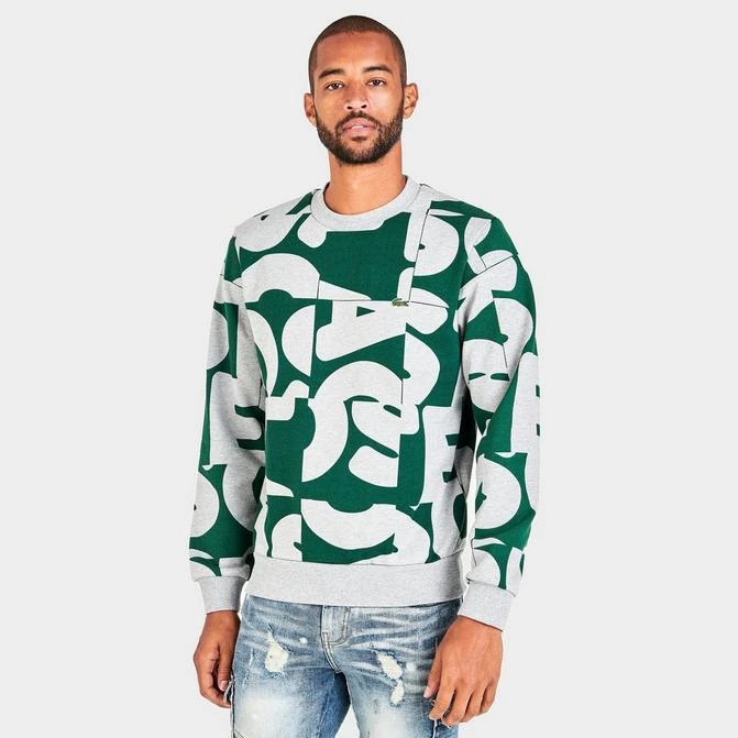 商品Lacoste|Men's Lacoste Heritage Graphic Print Crewneck Sweatshirt,价格¥819,第1张图片