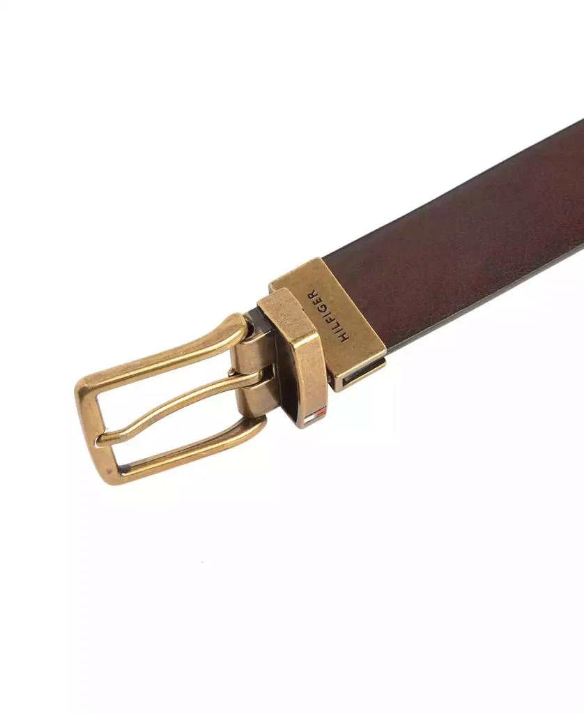商品Tommy Hilfiger|Big Boys Navy Blue and Brown Reversible Stretch Belt,价格¥241,第3张图片详细描述