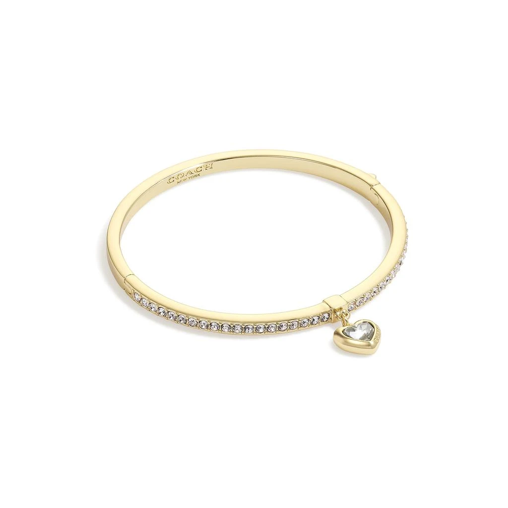 商品Coach|Stone Heart Hinge Bangle Bracelet,价格¥701,第1张图片