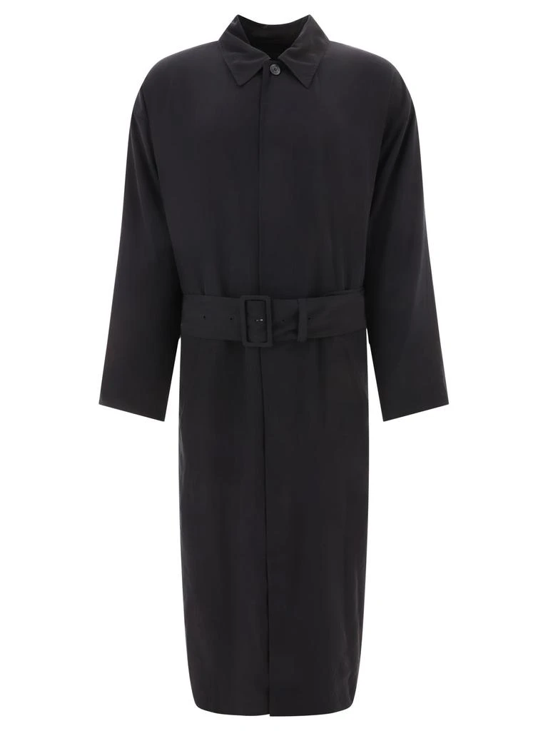 商品Balenciaga|Belted Trench Coat Coats Black,价格¥5912,第1张图片