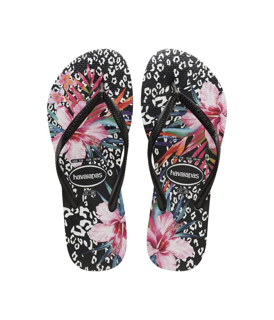 商品Havaianas|Slim Animal Floral Flip Flop Sandal (Toddler/Little Kid/Big Kid),价格¥225,第1张图片