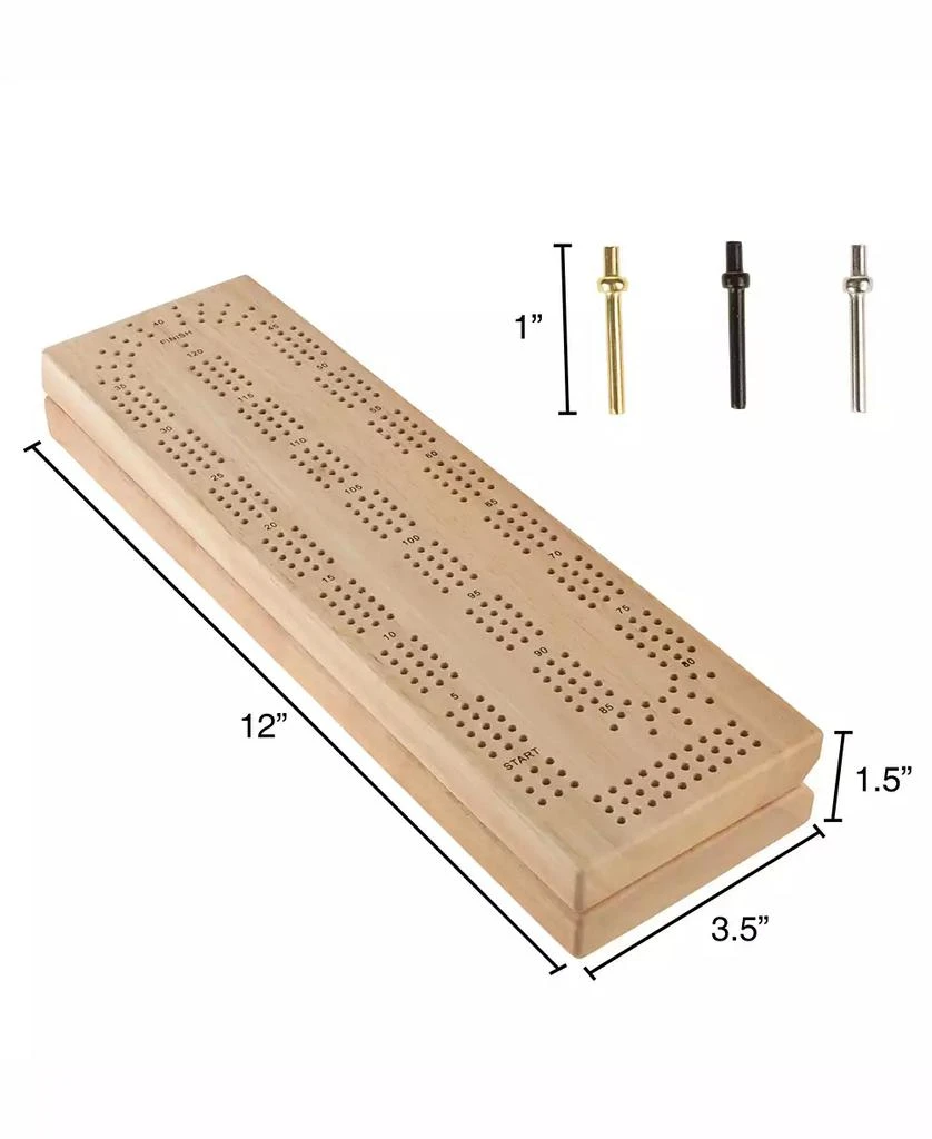 商品Trademark Global|62-Pc. Wood Cribbage Board Game Set,价格¥128,第4张图片详细描述