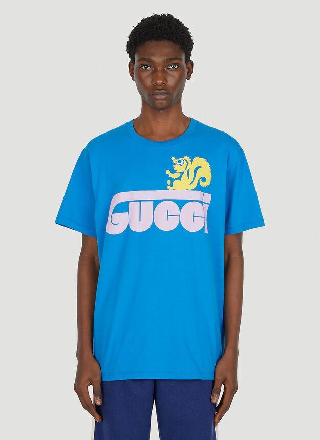 商品Gucci|Retro Skunk T-Shirt in Blue,价格¥4033,第1张图片