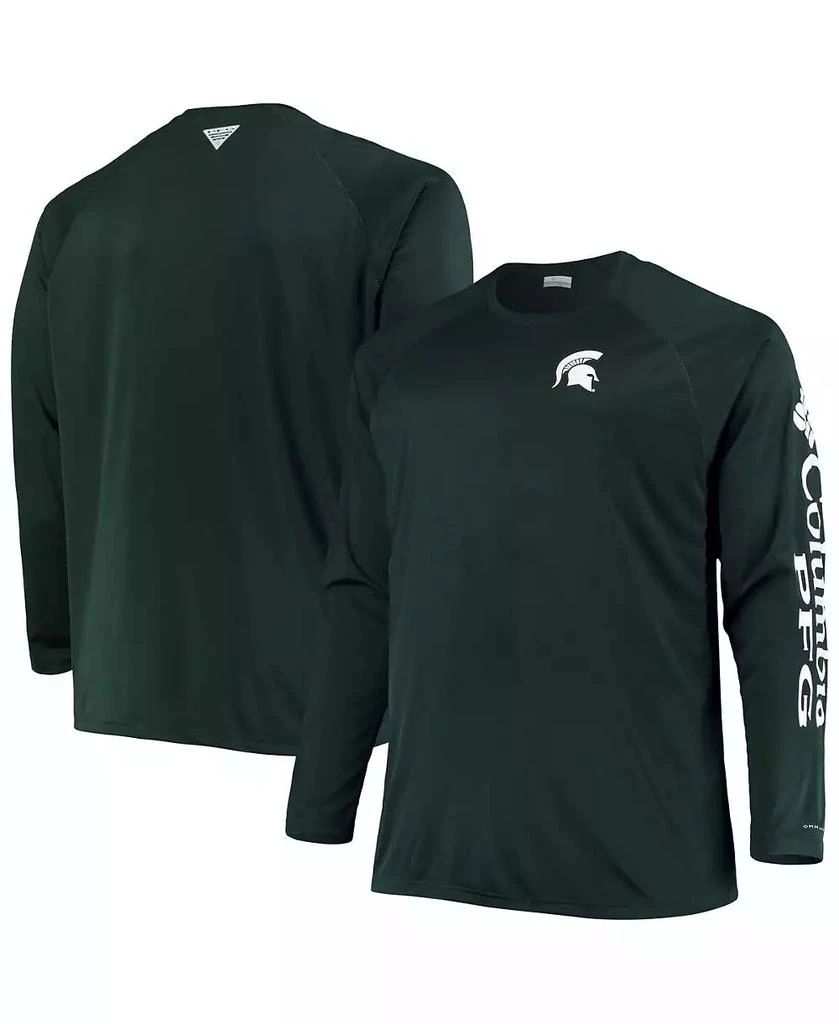 商品Columbia|Men's Green Michigan State Spartans Big and Tall Terminal Tackle Omni-Shade Long Sleeve Raglan T-shirt,价格¥252,第2张图片详细描述