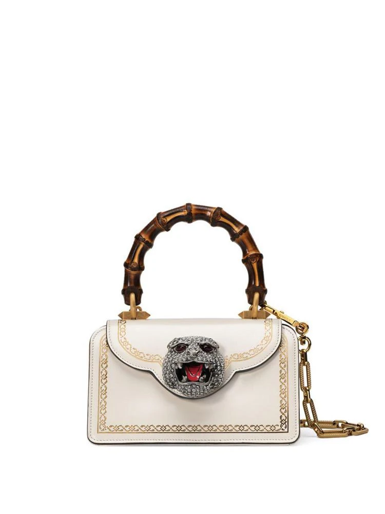 商品Gucci|Frame Print Leather Mini Top Handle Bag,价格¥26241,第1张图片