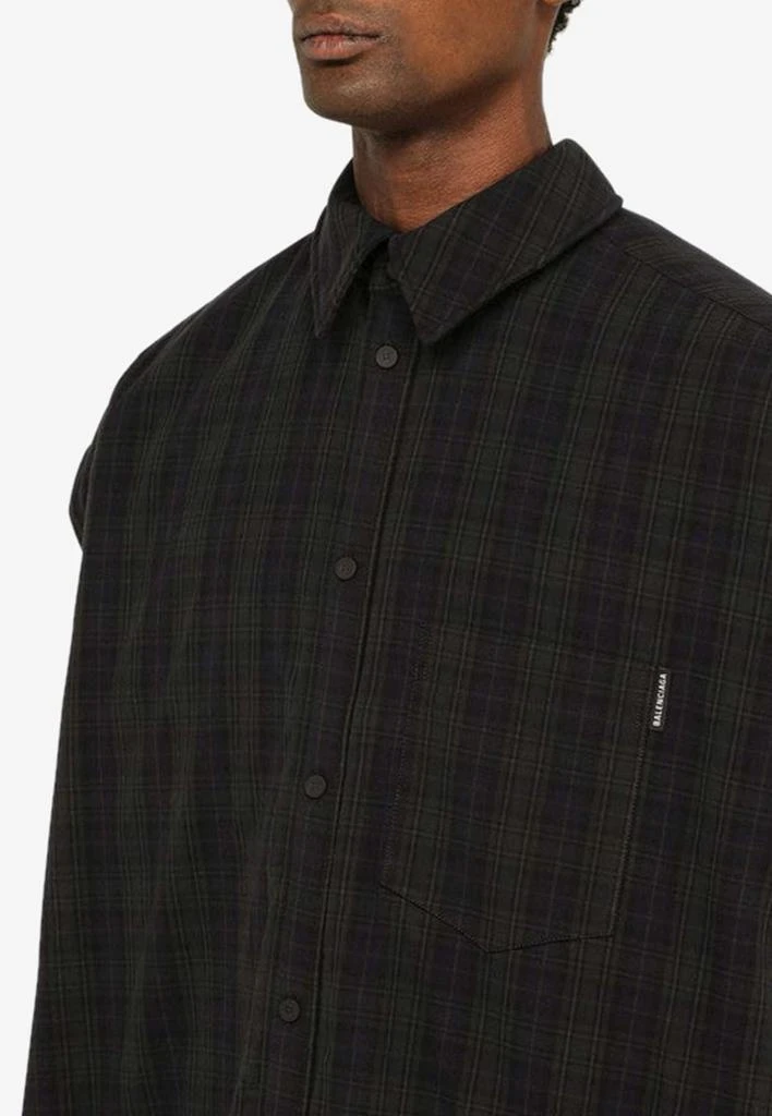 商品Balenciaga|Checked Convertible Overshirt,价格¥9944,第4张图片详细描述