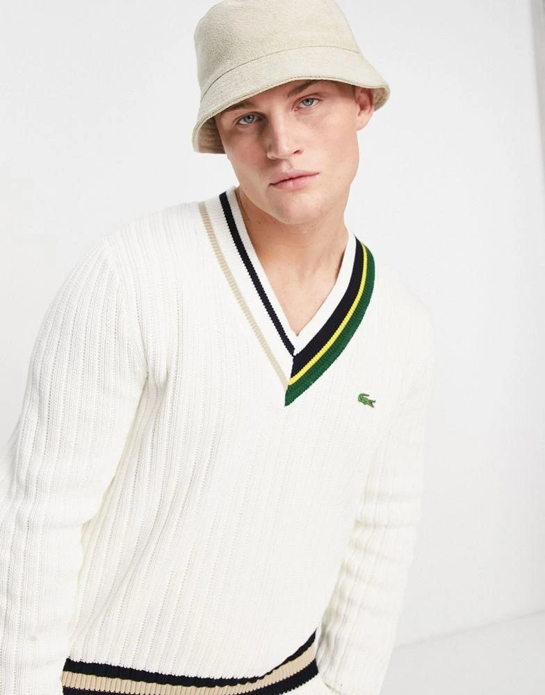 商品Lacoste|Lacoste tennis jumper in white,价格¥894,第2张图片详细描述