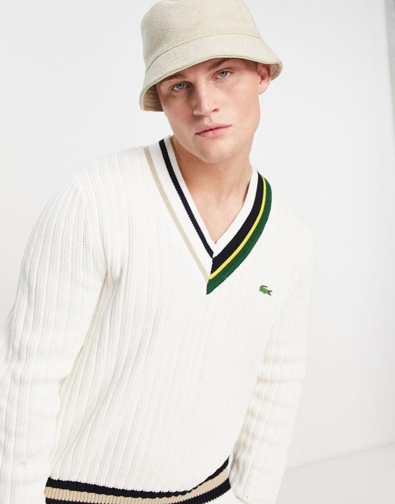 商品Lacoste|Lacoste tennis jumper in white,价格¥1439,第4张图片详细描述